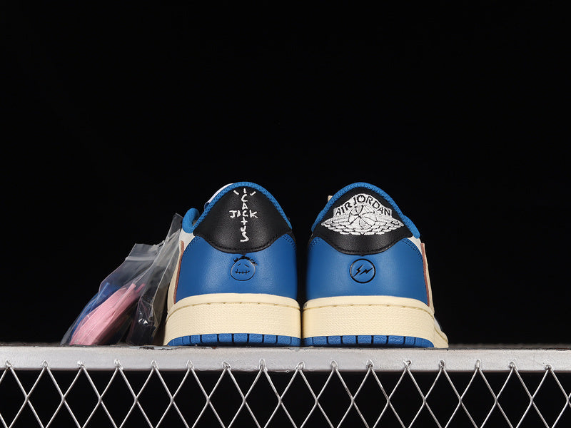 Air Jorden 1 Travis - Blue/pink/white