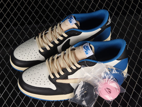 Air Jorden 1 Travis - Blue/pink/white