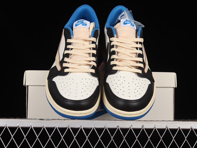 Air Jorden 1 Travis - Blue/pink/white